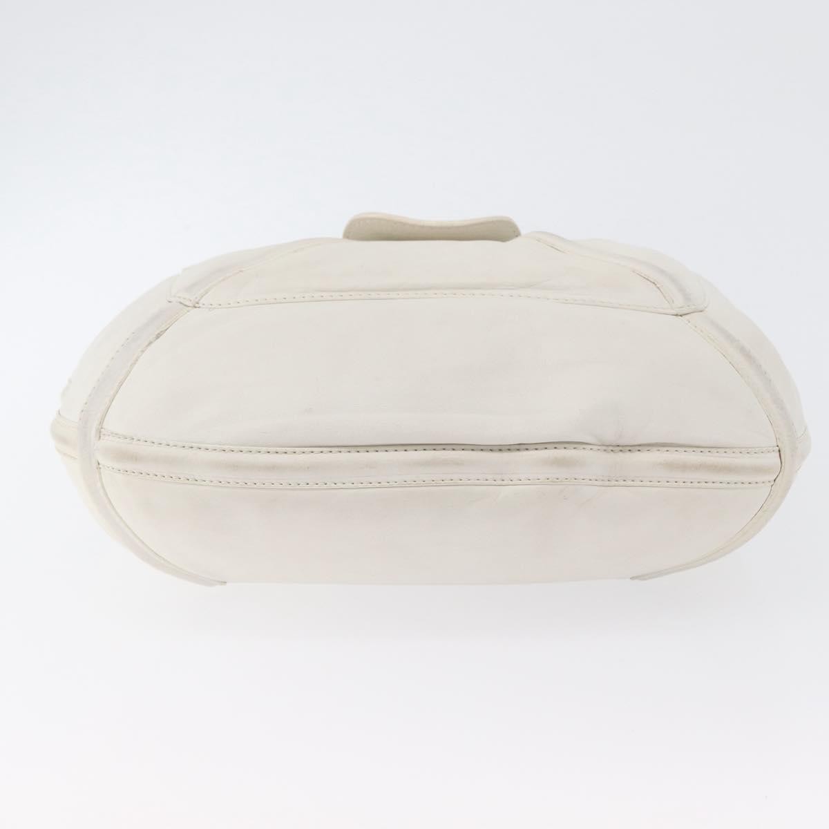 Loewe Anagram Leather White Leather Shoulder Bag Bag (Pre-Owned)