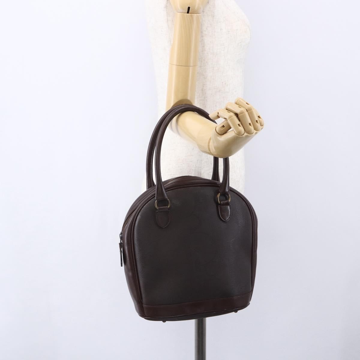Christian Dior Vintage Trotter Diorissimo Canvas Brown Pvc Handbag (Pre-Owned)