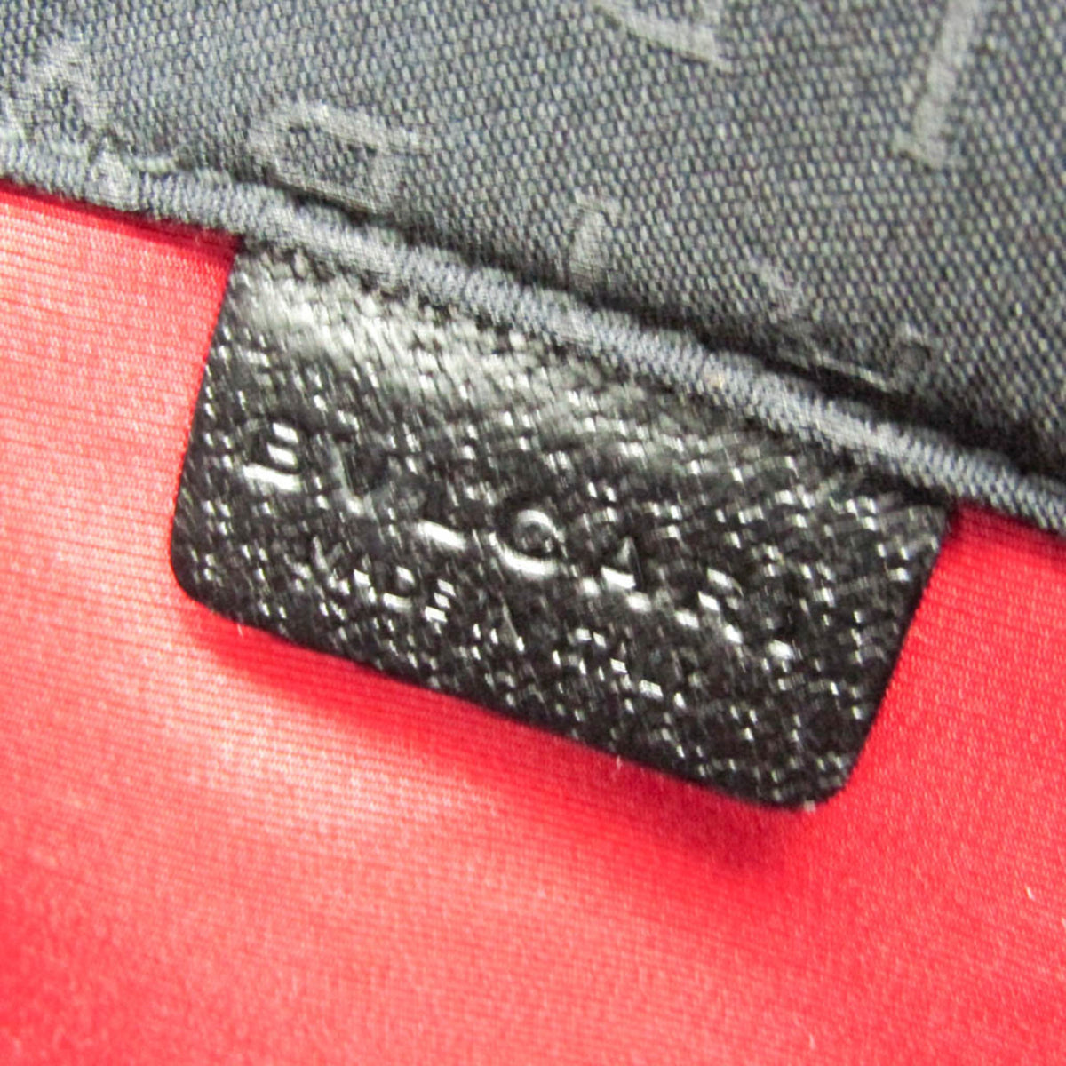 Bvlgari Logomania Canvas Black Canvas Tote Bag Bag (Pre-Owned)