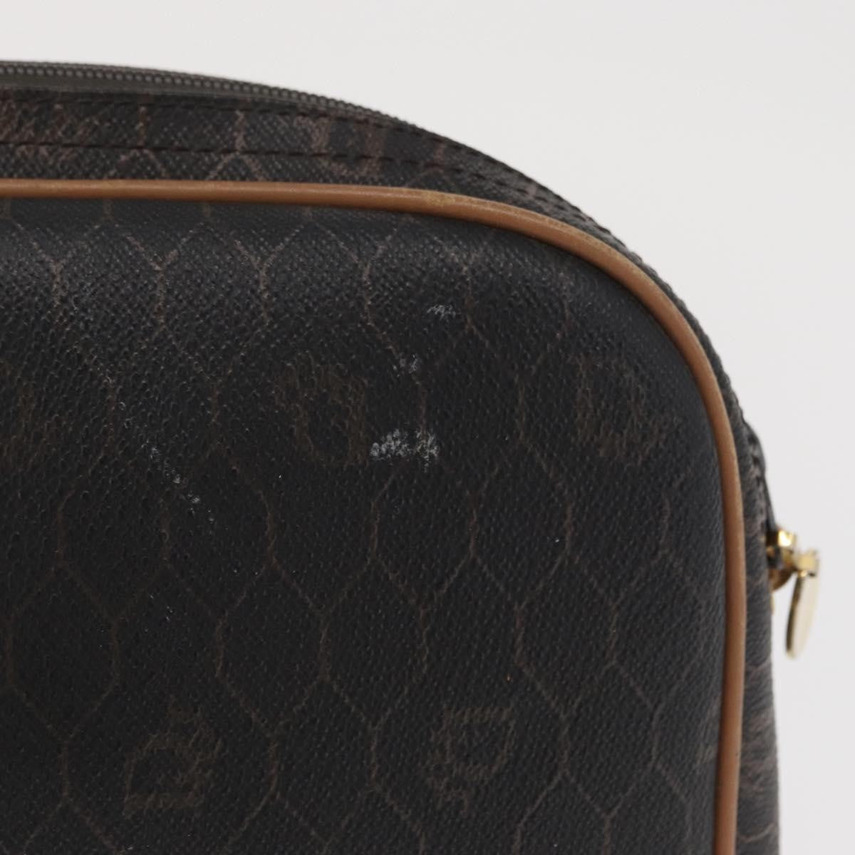 Christian Dior Vintage Honeycomb Canvas And Leather Black Canvas Shoulder Bag Bag (Pre-Owned)