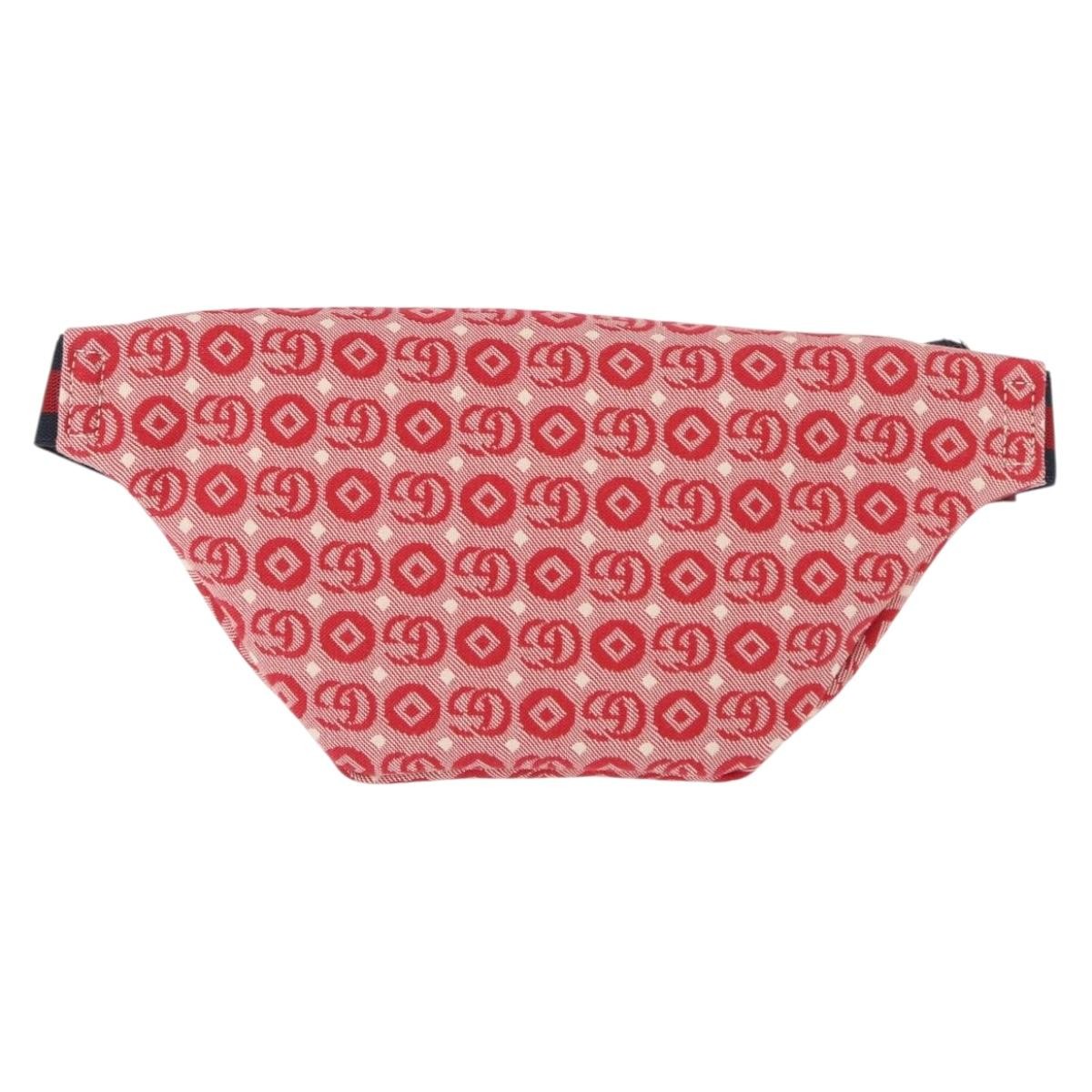 Gucci Children's Belt Gg Coated Canvas Red Canvas Handbag (Pre-Owned)