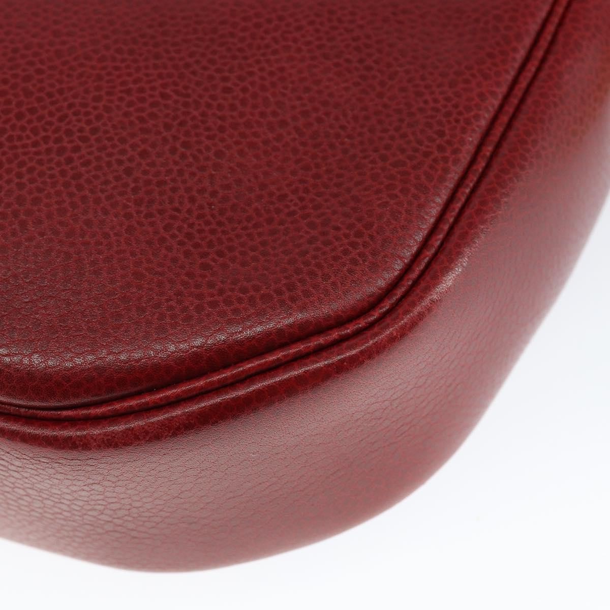 Christian Dior Vintage Leather Red Leather Shoulder Bag Bag (Pre-Owned)