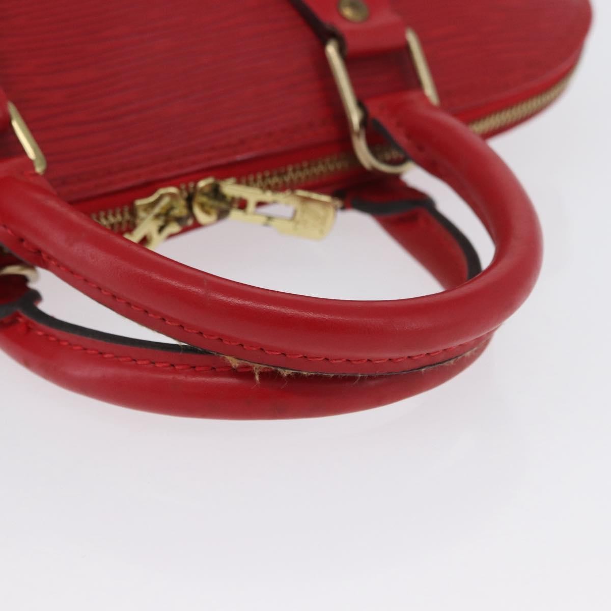 Louis Vuitton Alma Epi Leather Red Leather Handbag (Pre-Owned)