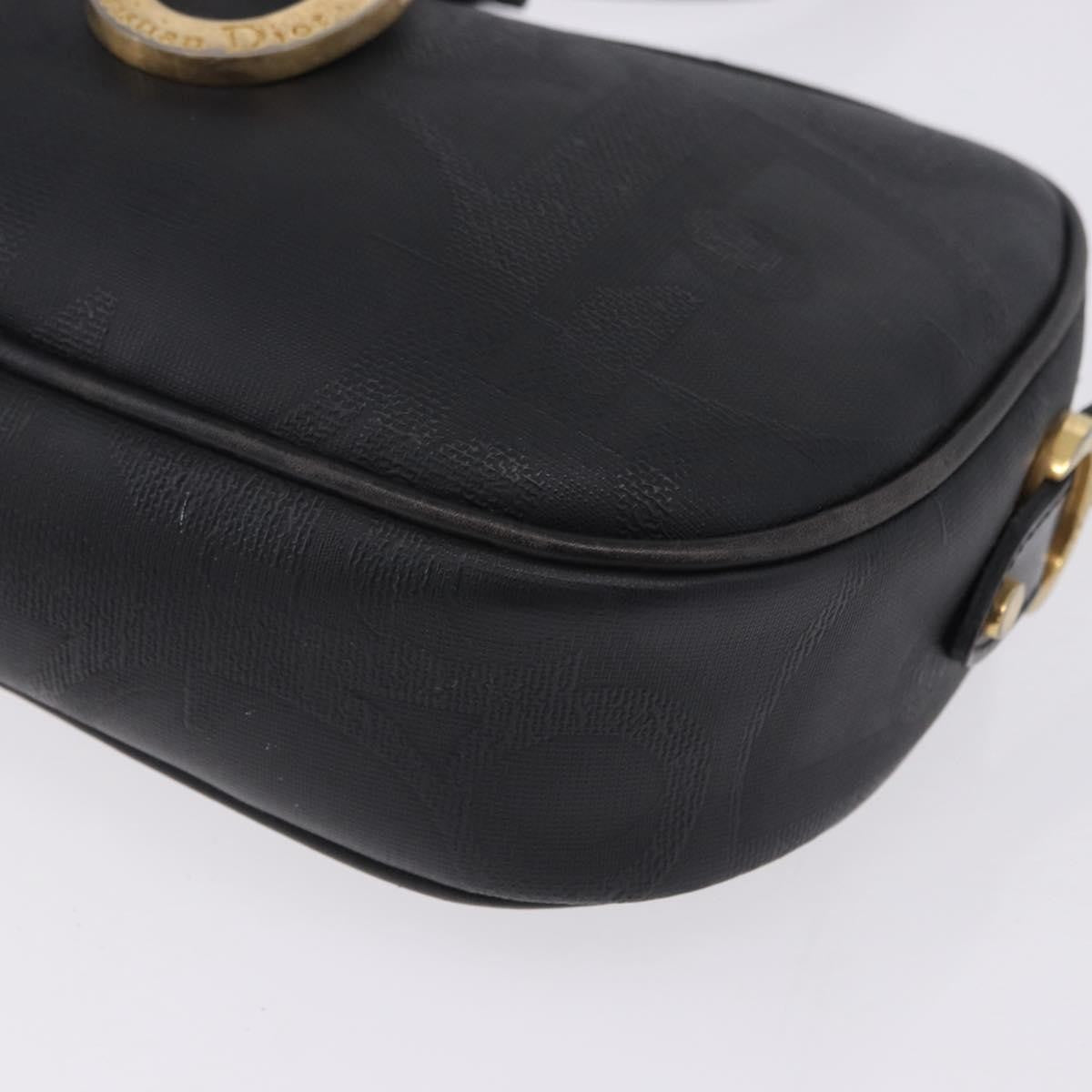 Christian Dior Vintage Trotter Diorissimo Canvas Black Canvas Shoulder Bag Bag (Pre-Owned)