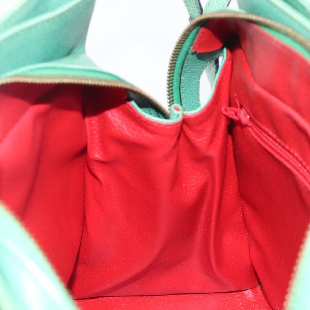 Celine Shoulder Leather Green Leather Shoulder Bag Bag (Pre-Owned)