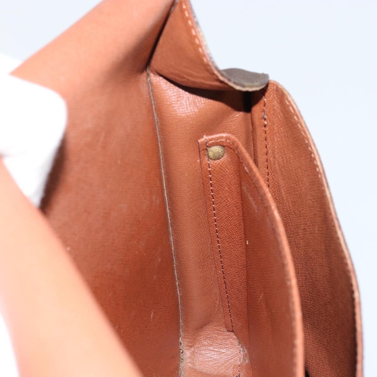 Louis Vuitton Cartouchiere Monogram Canvas Brown Canvas Shoulder Bag Bag (Pre-Owned)