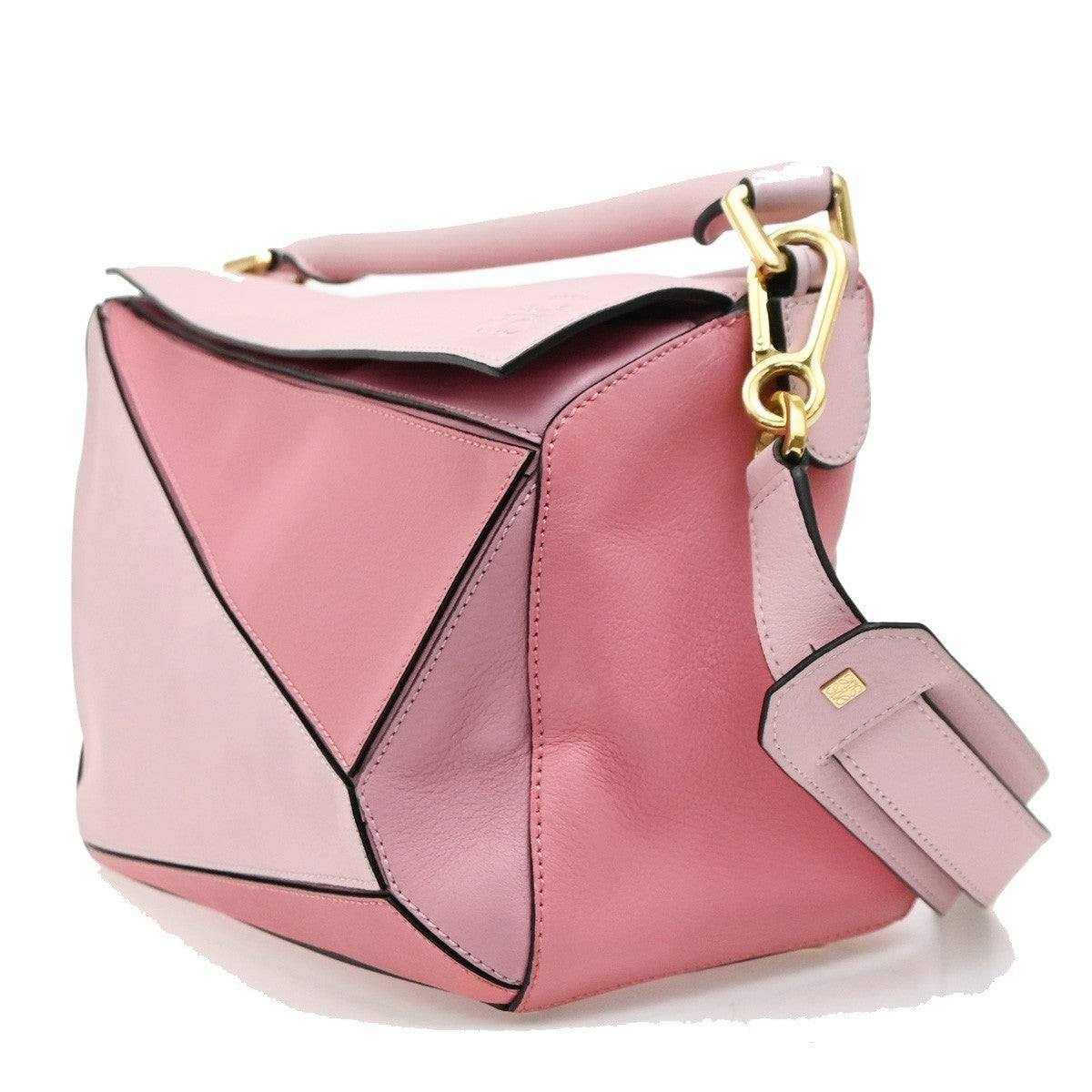 Loewe Puzzle Leather Pink Leather Handbag (Pre-Owned)