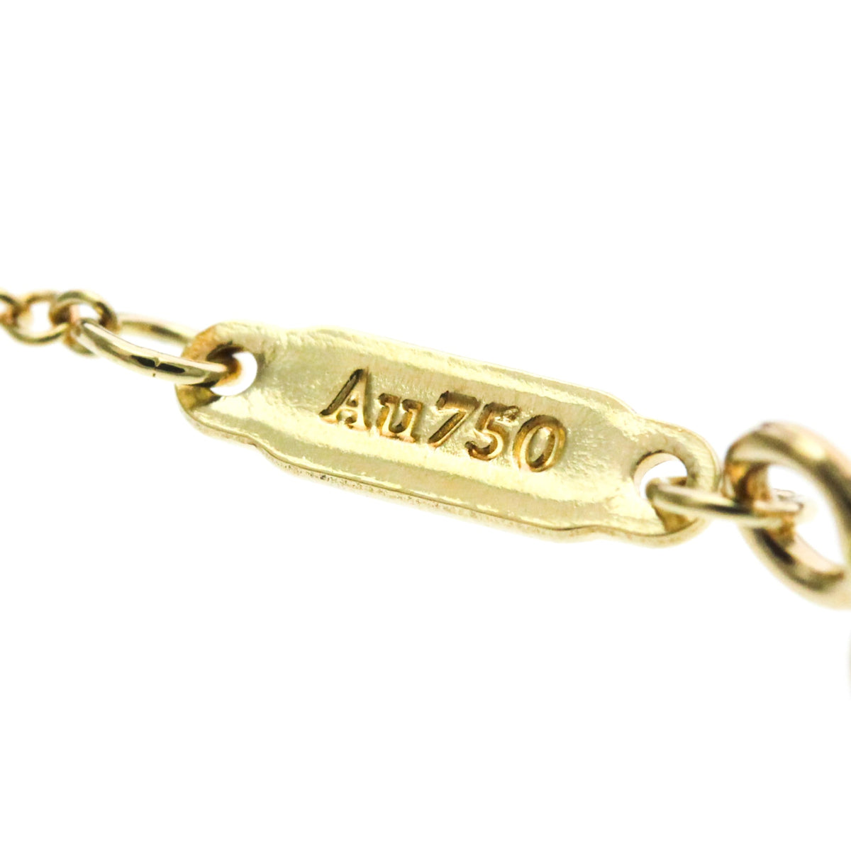 Tiffany & Co. T Smile Pendant 18K Yellow Gold With Diamonds Gold Yellow_Gold Necklace Jewelry (Pre-Owned)