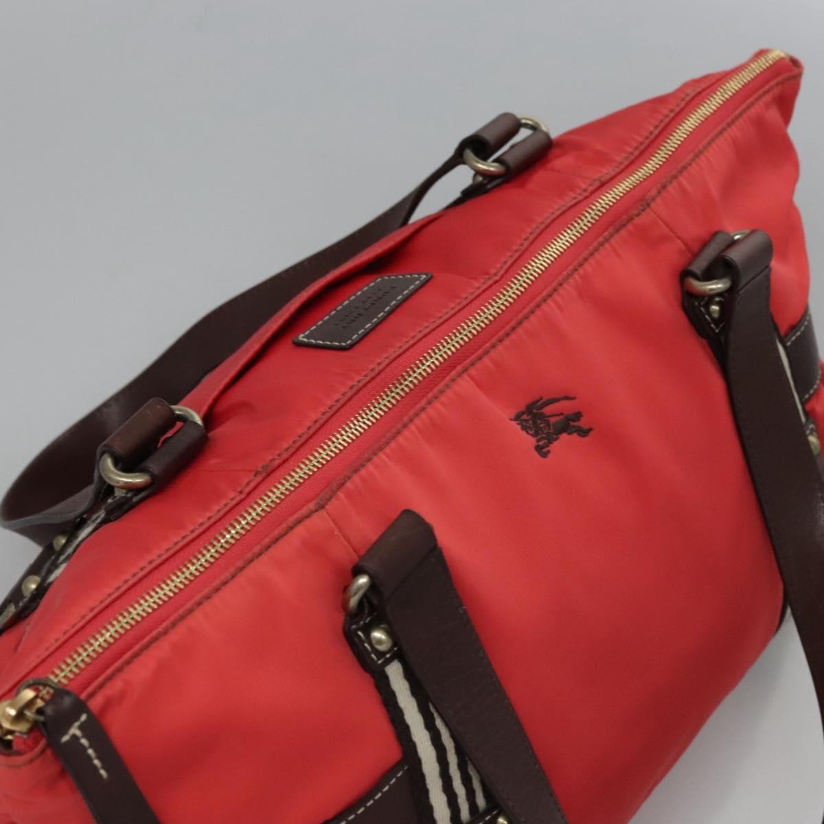 Burberry Blue Label Nylon Red Nylon Tote Bag Bag (Pre-Owned)