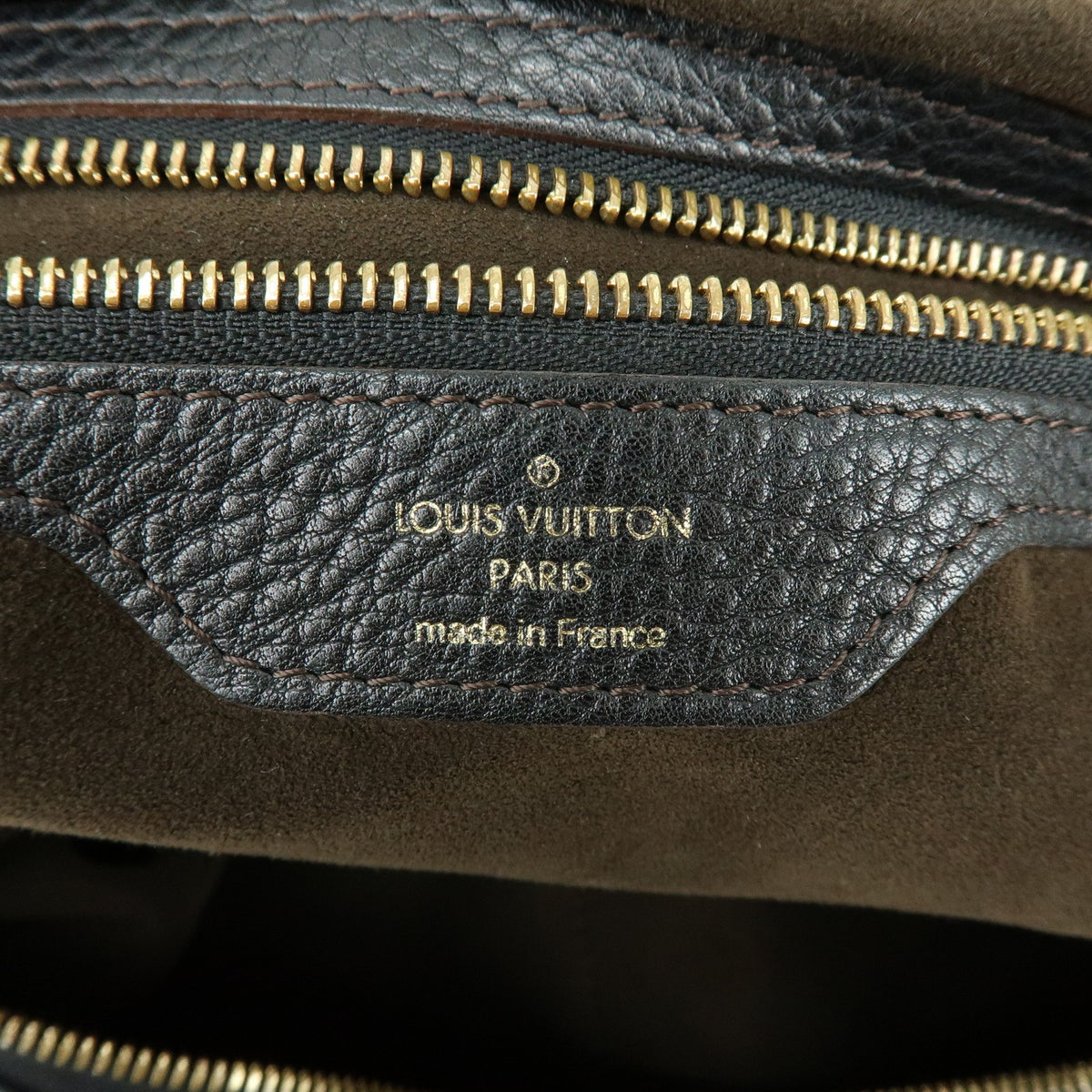 Louis Vuitton Selene Mahina Leather Black Leather Handbag (Pre-Owned)