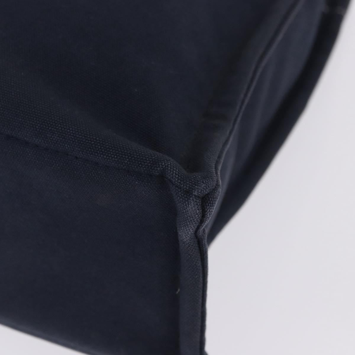 Hermes Fourre Tout Tote Canvas Navy Canvas Tote Bag Bag (Pre-Owned)