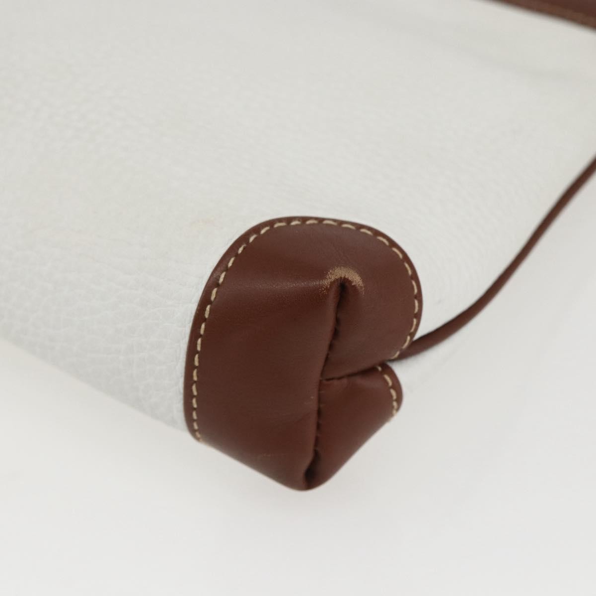 Gucci Vintage Leather White Leather Shoulder Bag Bag (Pre-Owned)