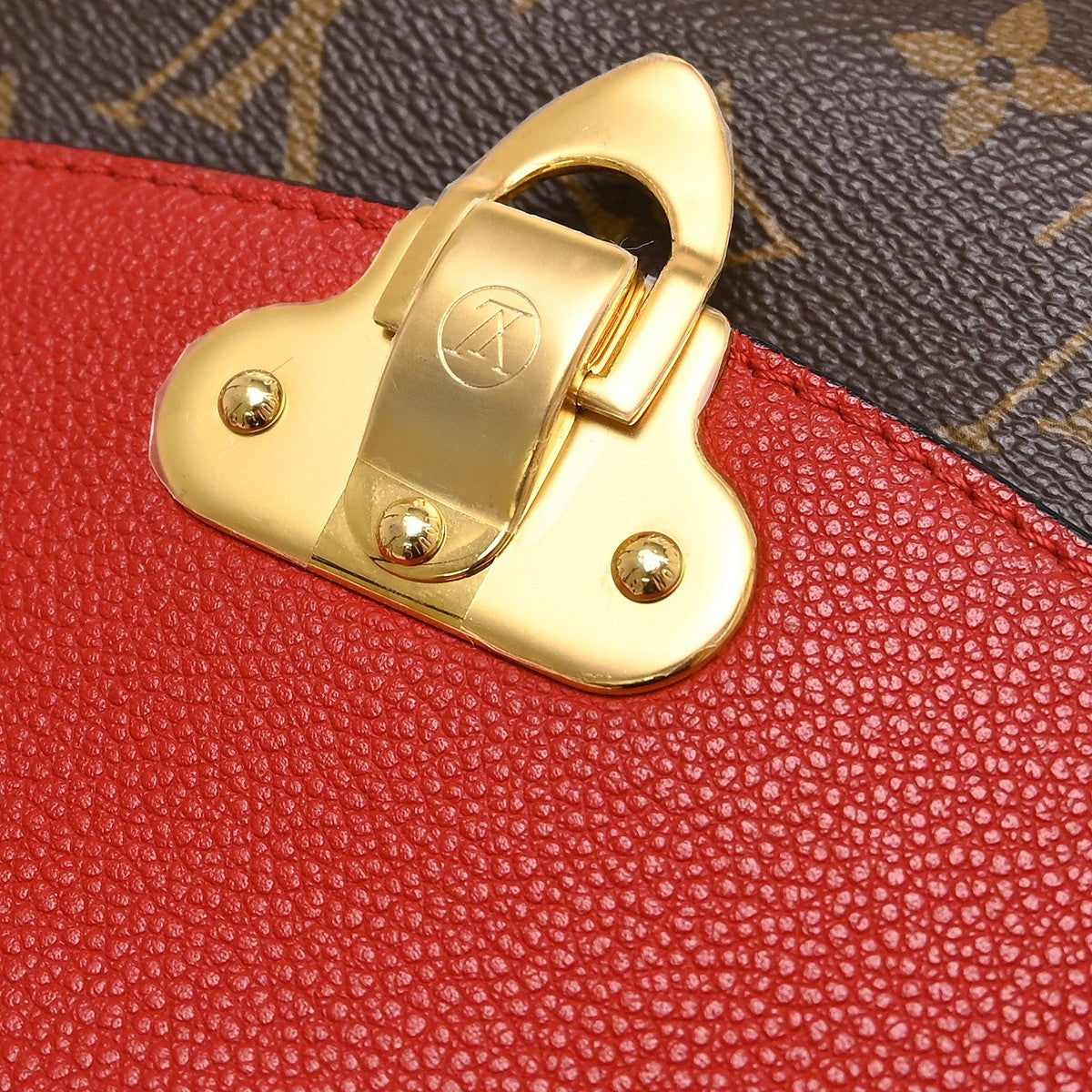 Louis Vuitton Saint Placide Monogram Canvas And Leather Brown Canvas Shoulder Bag Bag (Pre-Owned)