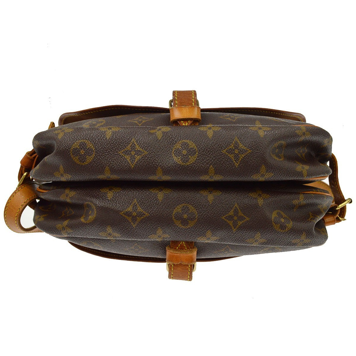 Louis Vuitton Saumur Monogram Canvas Brown Canvas Shoulder Bag Bag (Pre-Owned)