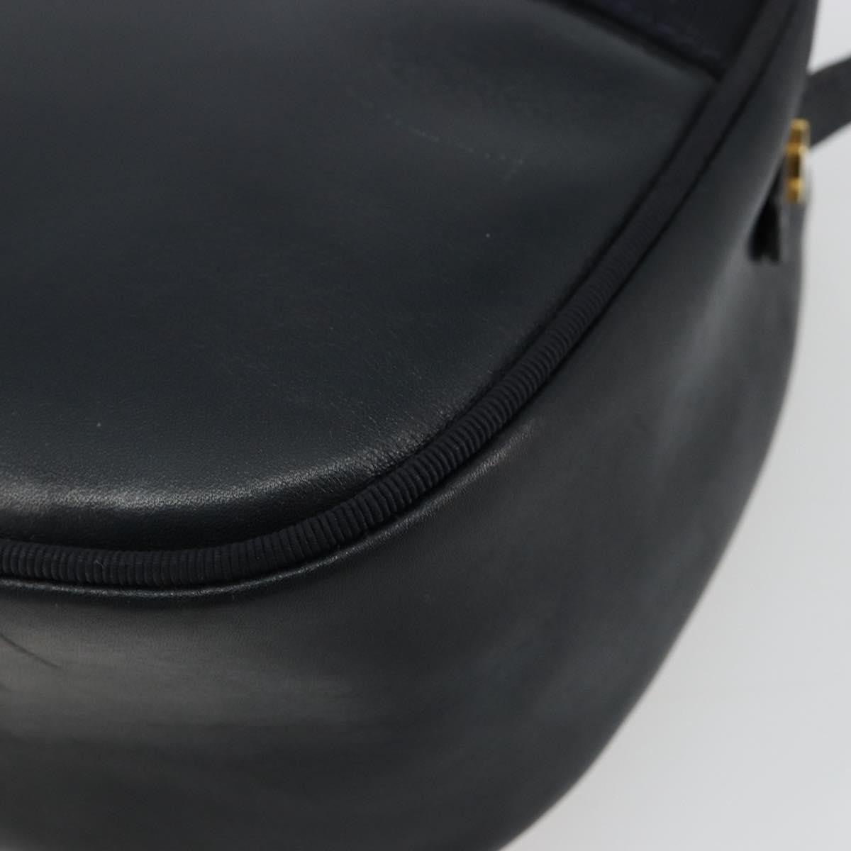Salvatore Ferragamo Vala Leather Navy Leather Shoulder Bag Bag (Pre-Owned)