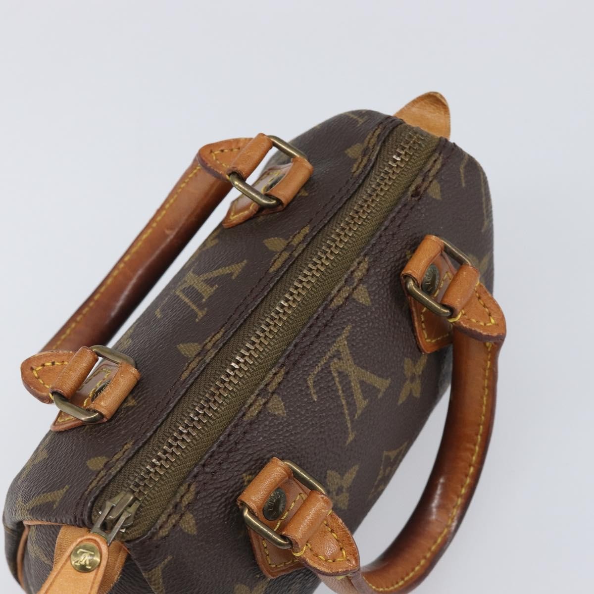 Louis Vuitton Speedy Mini Hl Monogram Canvas Brown Canvas Handbag (Pre-Owned)