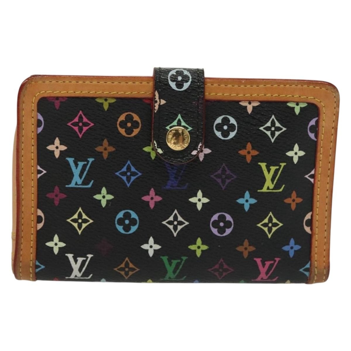 Louis Vuitton Portefeuille Viennois Monogram Canvas Black Canvas Wallets Accessory (Pre-Owned)