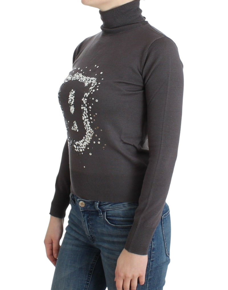 John Galliano Elegant Virgin Wool Turtleneck Women's Sweater