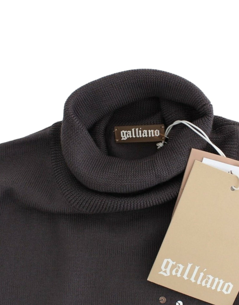 John Galliano Elegant Virgin Wool Turtleneck Women's Sweater