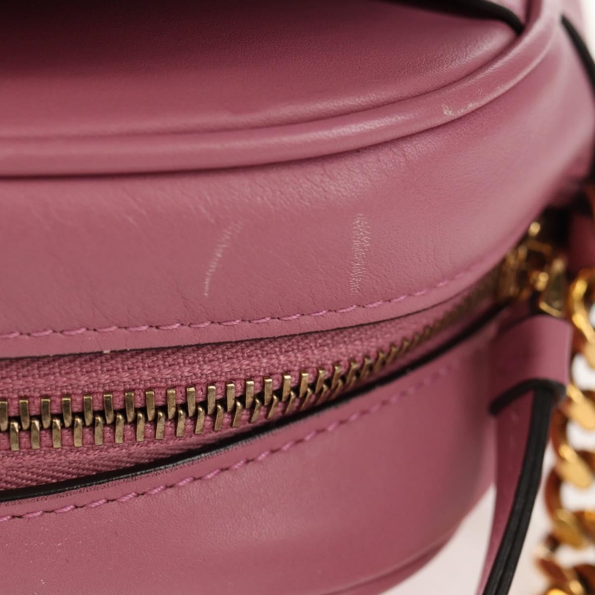 Salvatore Ferragamo Gancini Leather Pink Leather Shoulder Bag Bag (Pre-Owned)