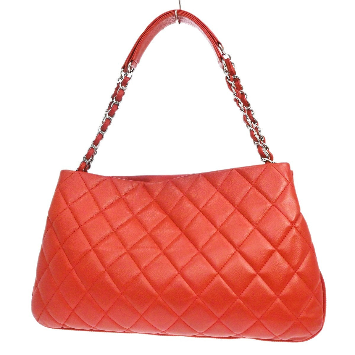 Chanel Timeless Cc Expandable Tote Quilted Caviar Red Leather Tote Bag Bag (Pre-Owned)