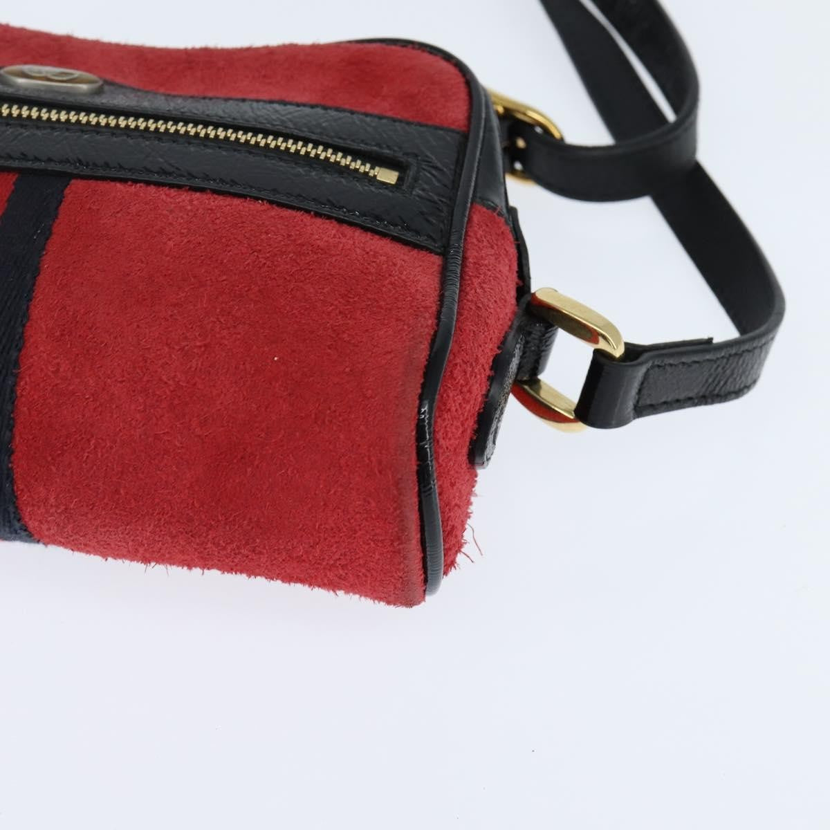 Gucci Ophidia Suede Red Suede Shoulder Bag Bag (Pre-Owned)