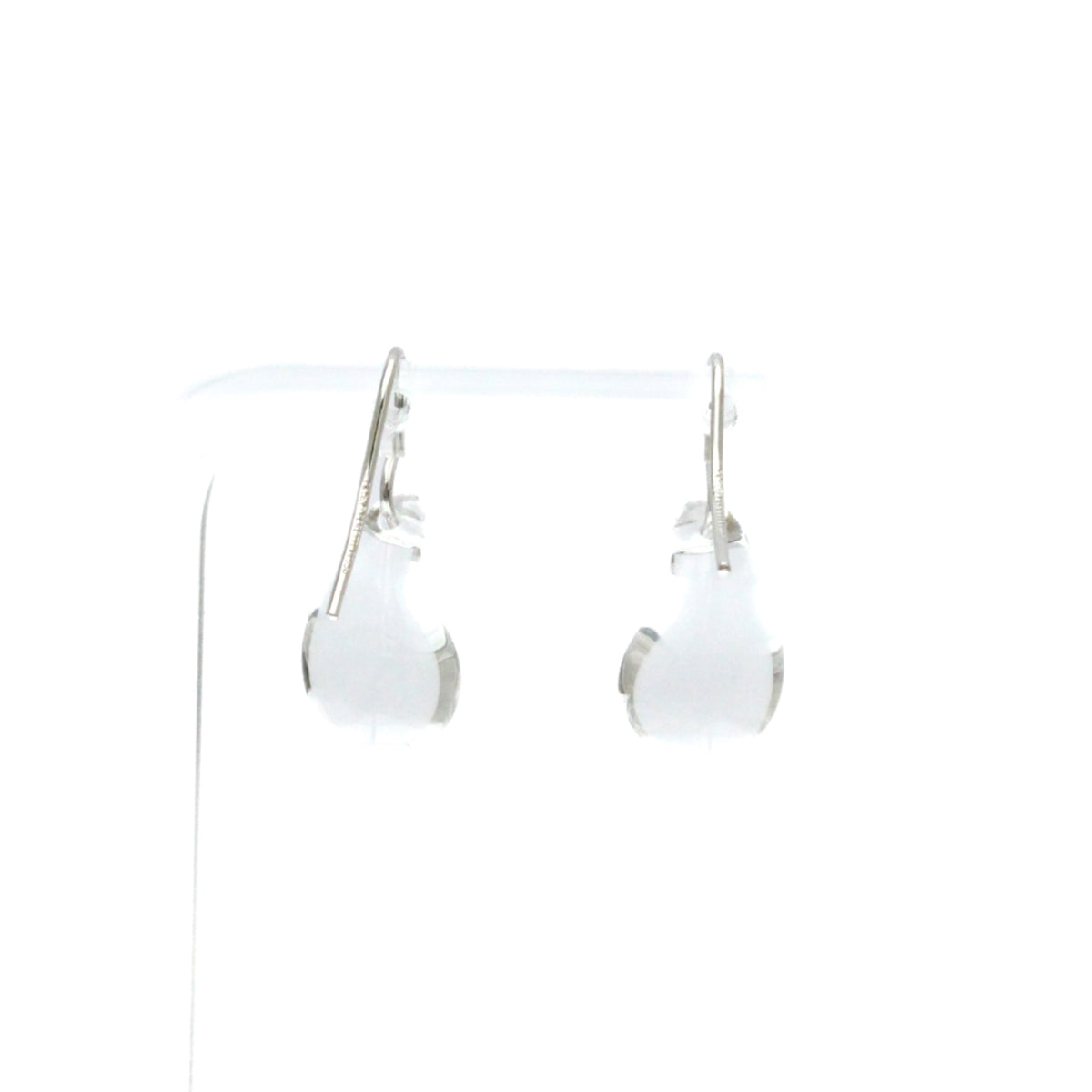 Tiffany & Co. Elsa Peretti Teardrop Platinum With Crystal Silver Platinum Earrings Jewelry (Pre-Owned)