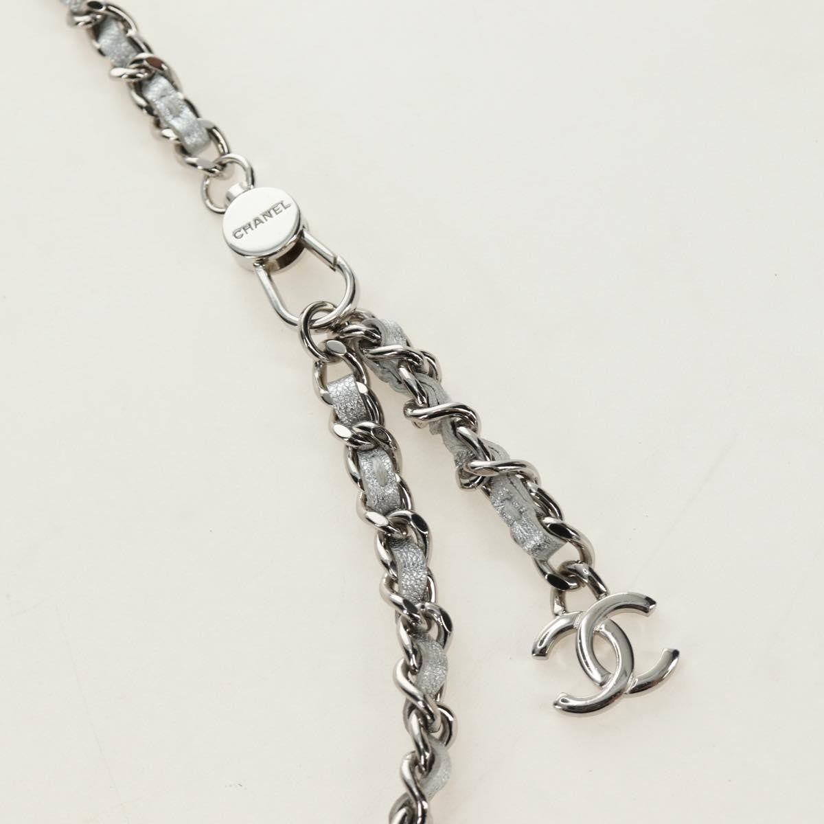 Chanel Cc Star Flap Chain Belt Quilted Lambskin Silver Leather Clutche & Pouche Bag (Pre-Owned)