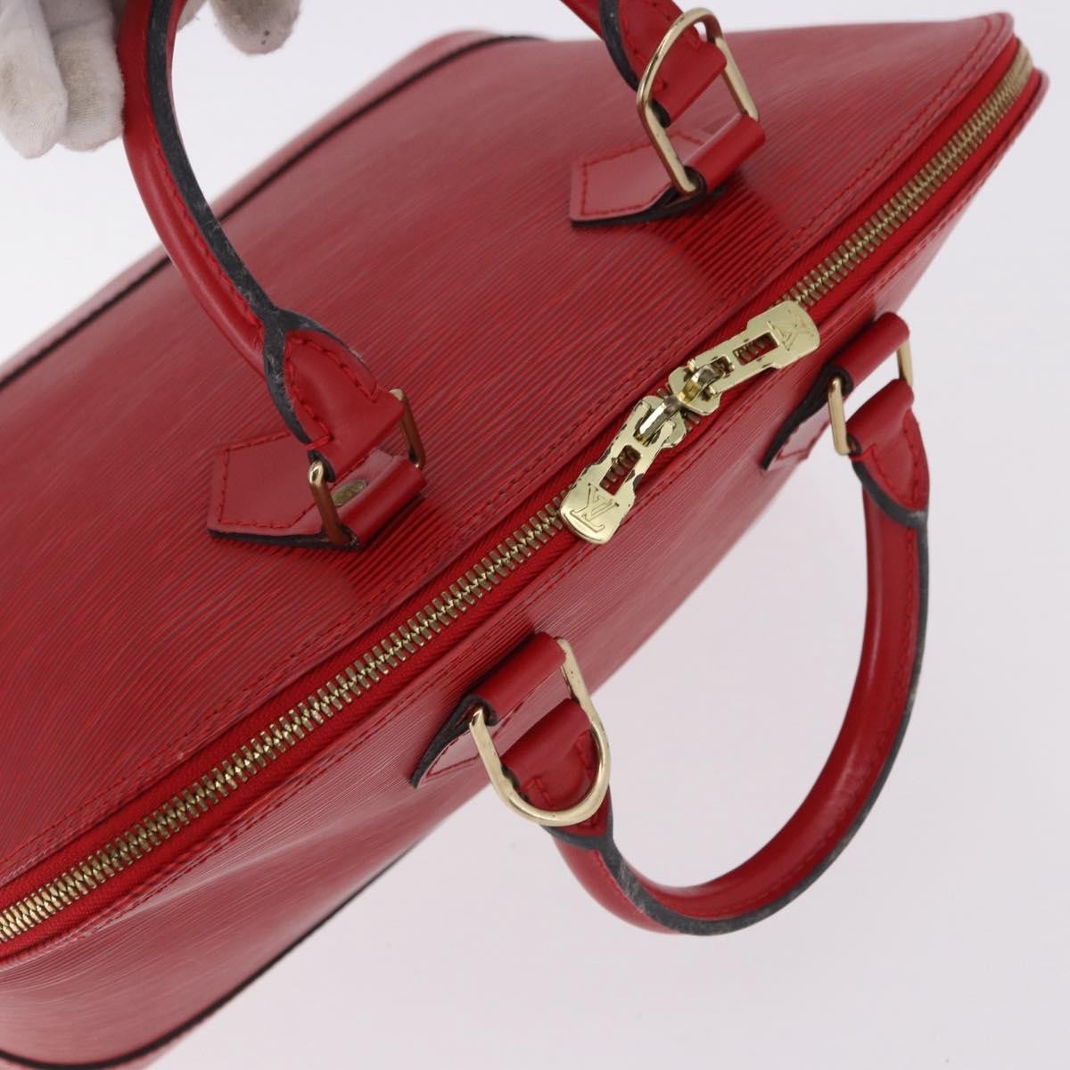 Louis Vuitton Alma Epi Leather Red Leather Handbag (Pre-Owned)