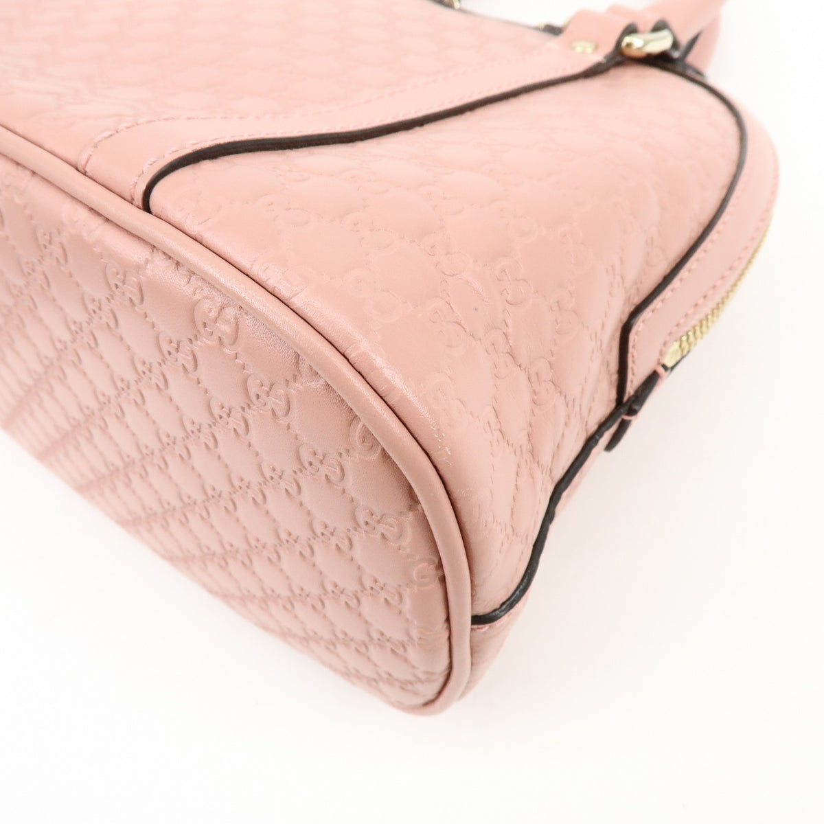 Gucci Gg Charm Convertible Dome Satchel Guccissima Leather Pink Leather Handbag (Pre-Owned)