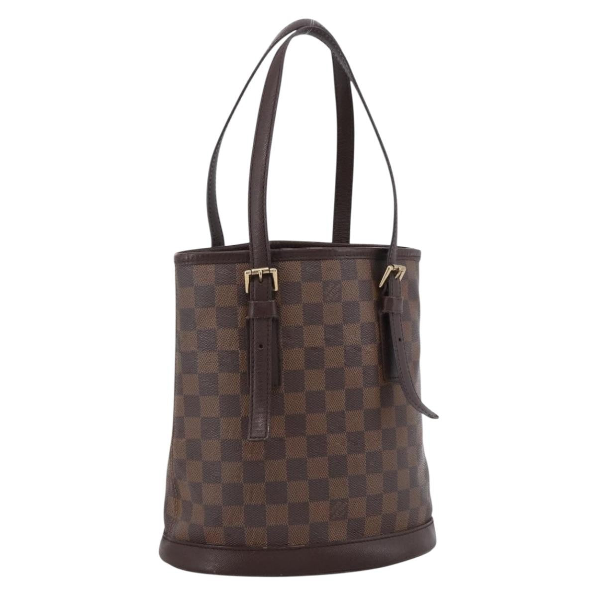 Louis Vuitton Marais Bucket Damier Ebene Brown Canvas Shoulder Bag Bag (Pre-Owned)