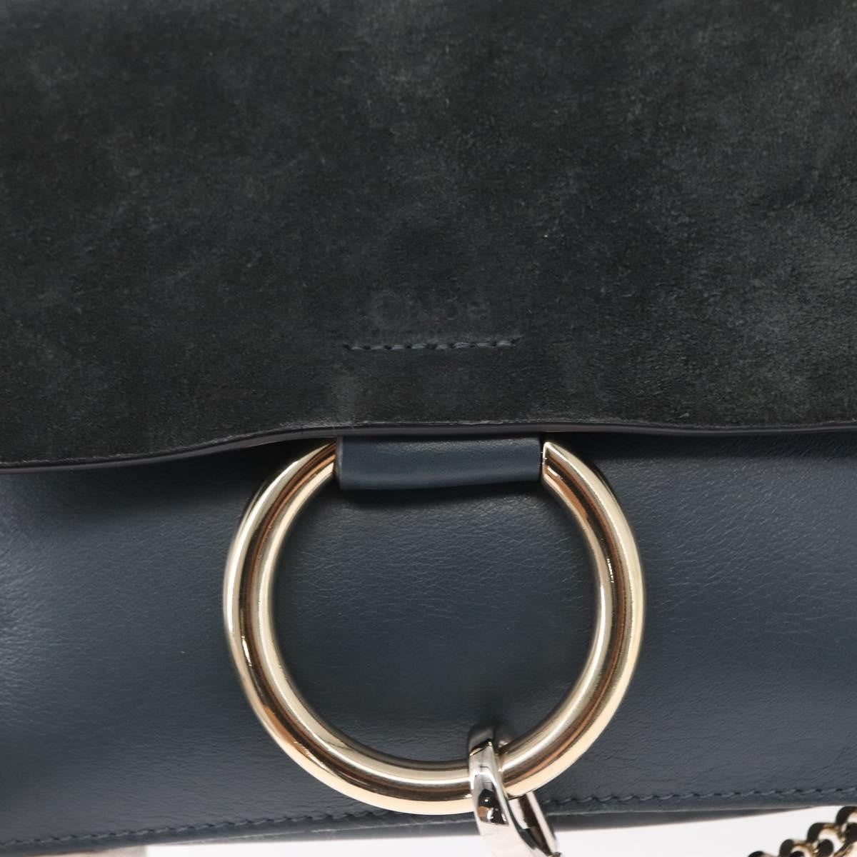 Chloe Faye Leather And Suede Green Suede Bag (Pre-Owned)