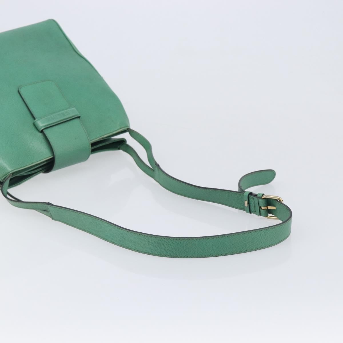 Celine Shoulder Leather Green Leather Shoulder Bag Bag (Pre-Owned)