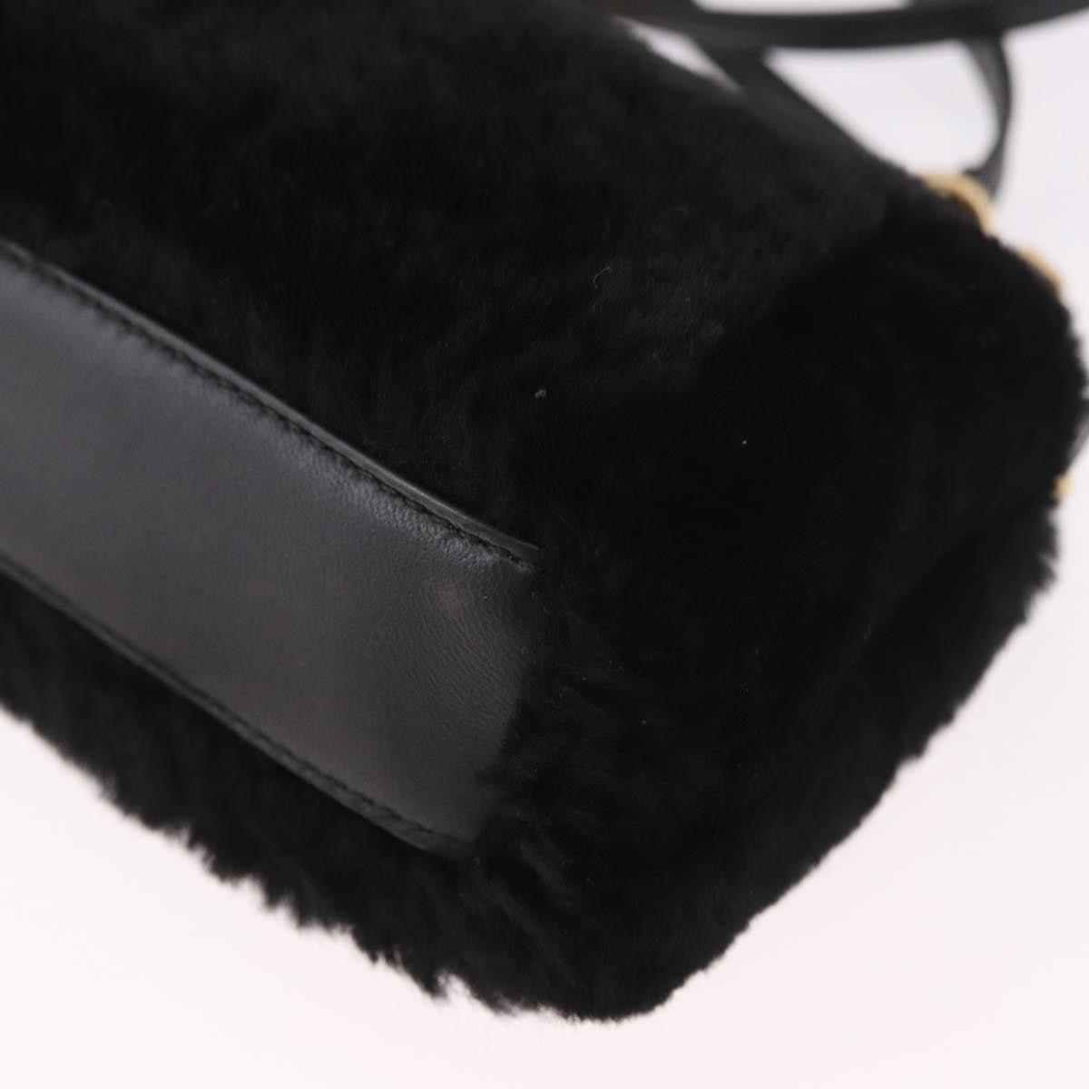 Fendi Peekaboo Fur Black Fur Handbag (Pre-Owned)
