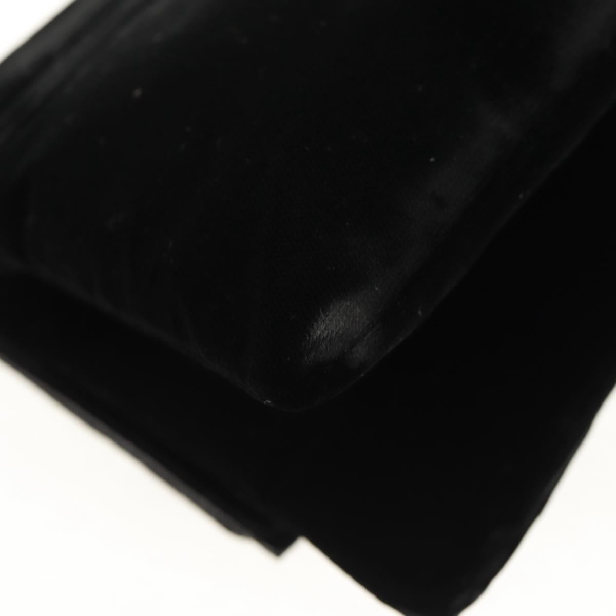 Chanel Camellia No.5 Chain Flap Velvet Black Velvet Shoulder Bag Bag (Pre-Owned)