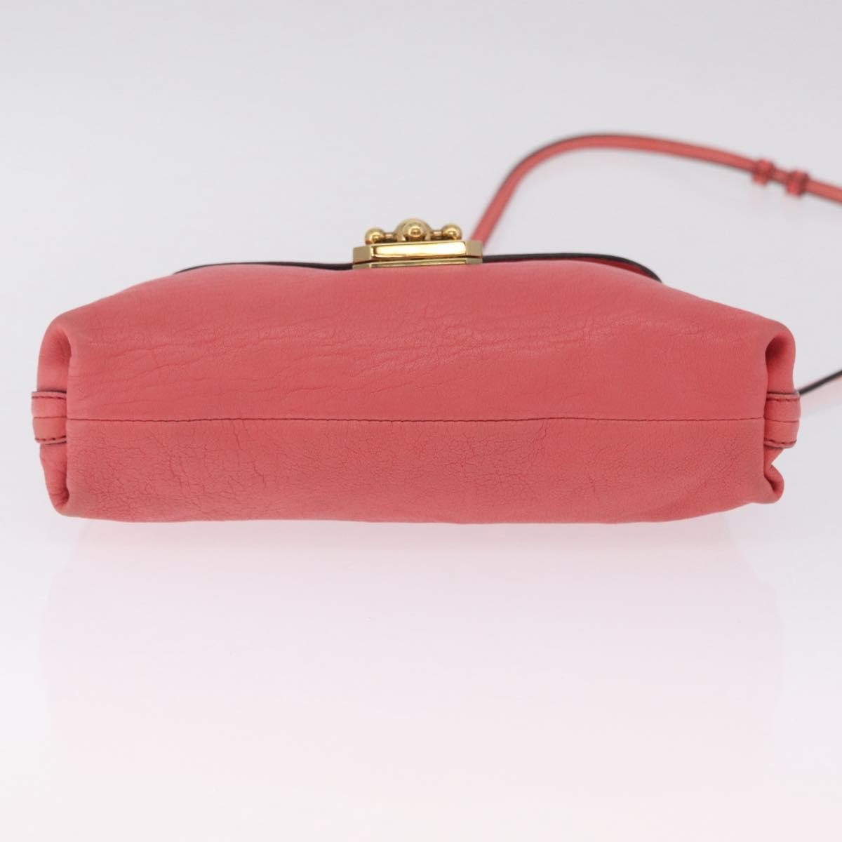 Chloe Elsie Satchel Leather Pink Leather Shoulder Bag Bag (Pre-Owned)