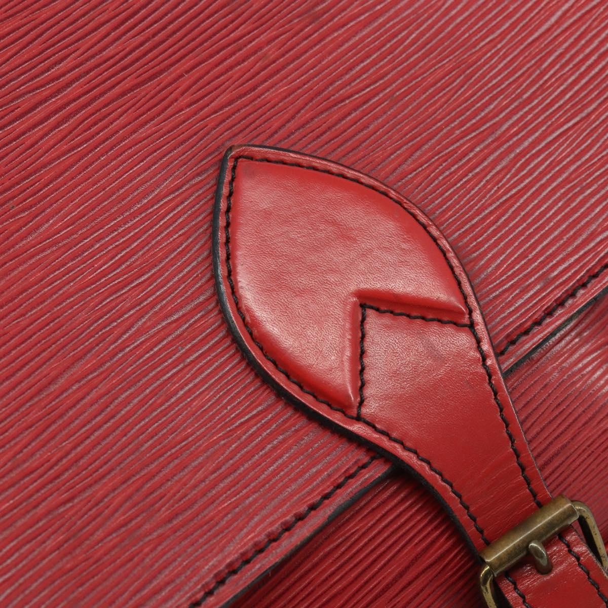 Louis Vuitton Cartouchiere Epi Leather Red Leather Shoulder Bag Bag (Pre-Owned)