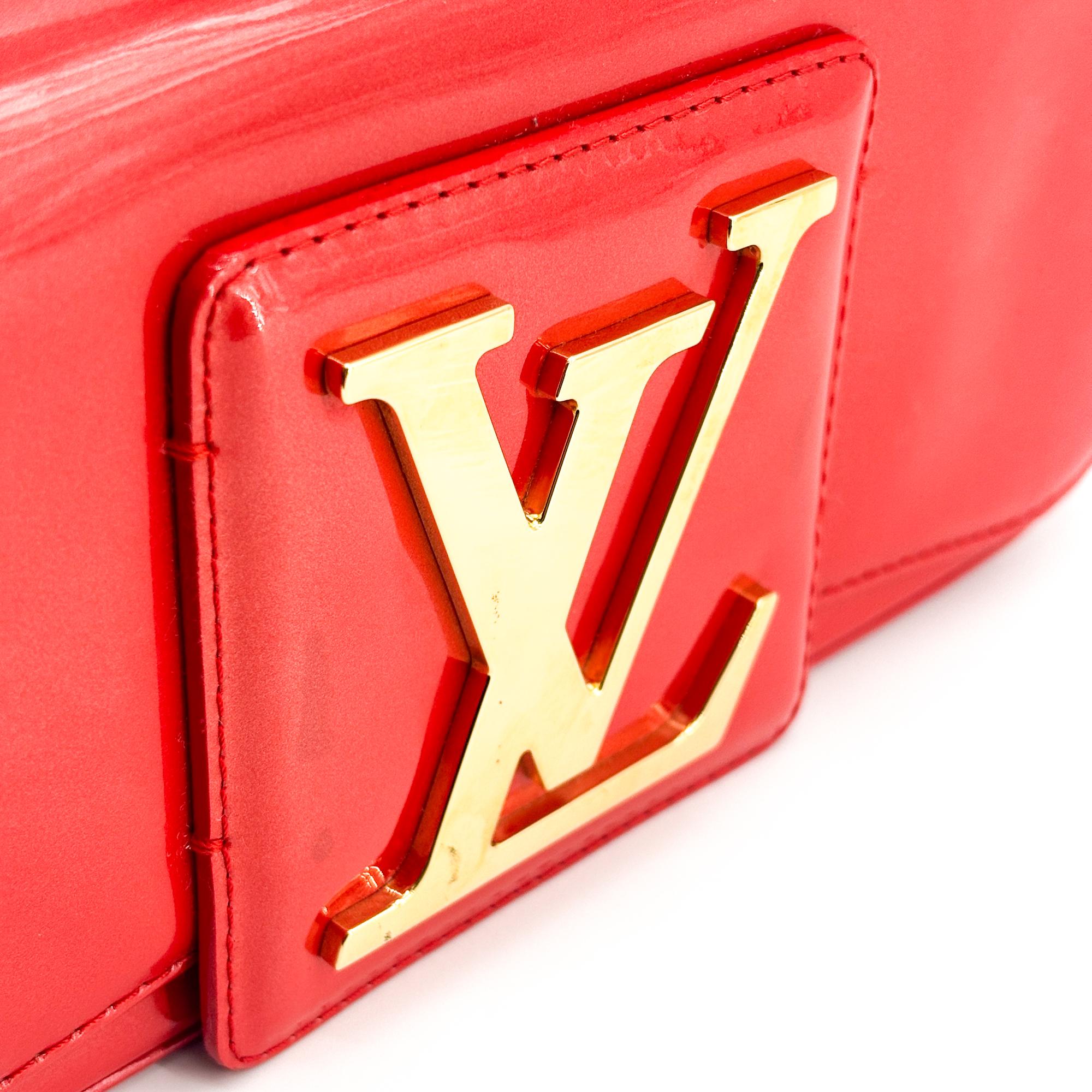 Louis Vuitton Sobe Clutch Patent Red Patent_Leather Clutche & Pouche Bag (Pre-Owned)