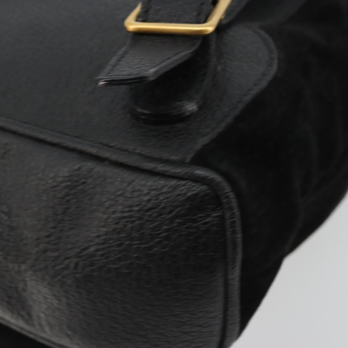 Gucci Gucci Bamboo Daim Black Suede Backpack Bag (Pre-Owned)