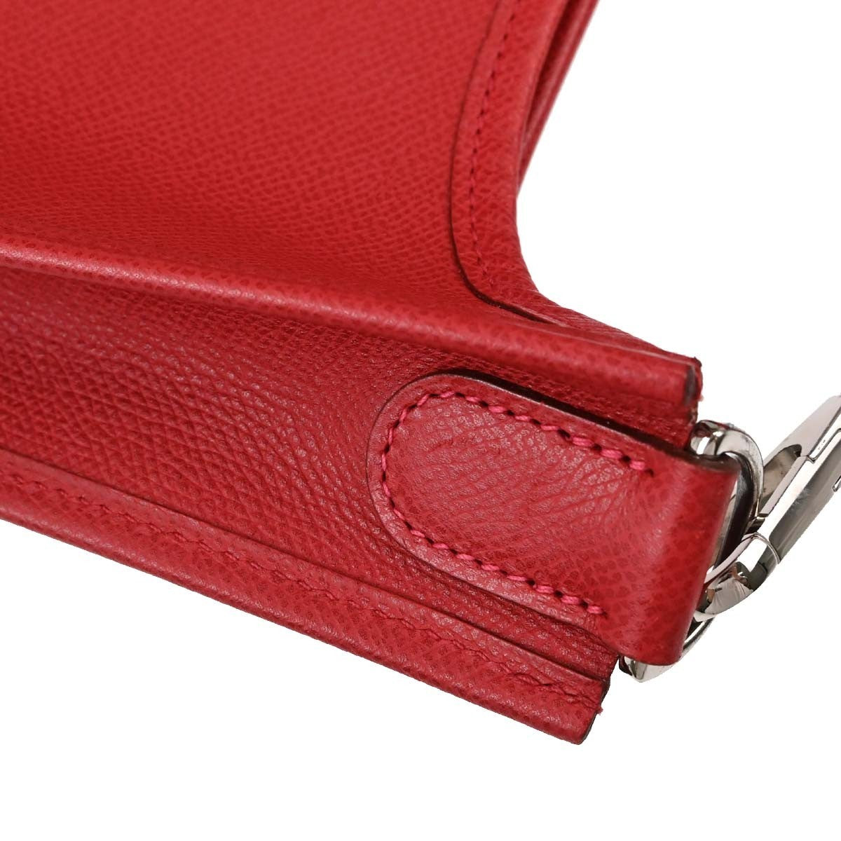 Hermes Evelyne Bag Gen I Epsom Red Leather Handbag (Pre-Owned)