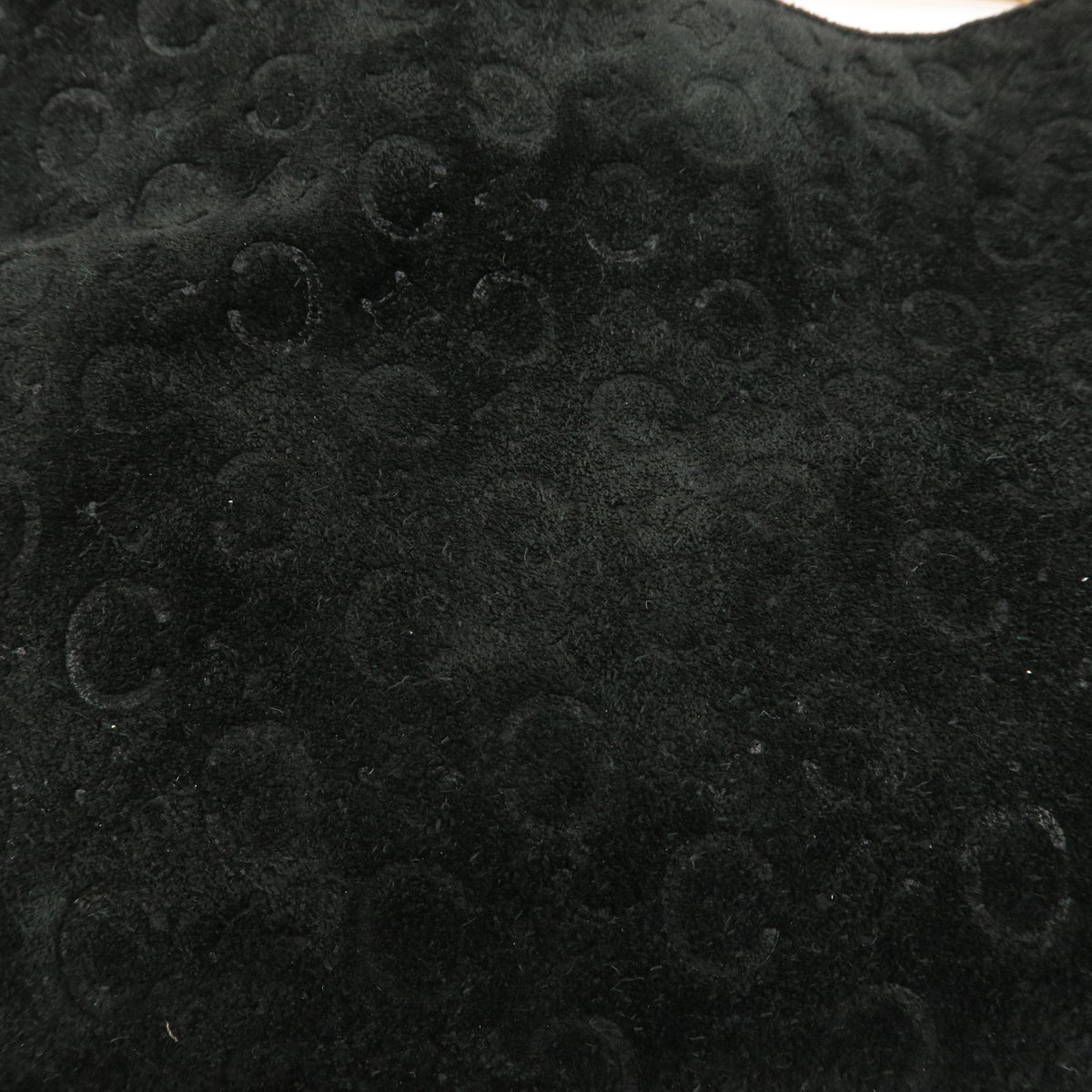 Celine C Macadam Shoulder Suede Black Suede Handbag (Pre-Owned)