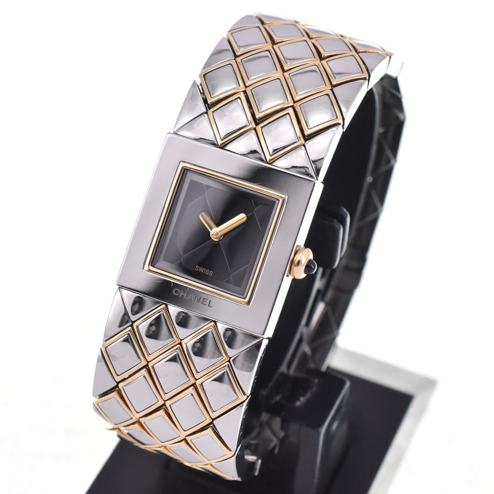 Chanel Matelasse Quartz Stainless Steel Watch (Pre-Owned)
