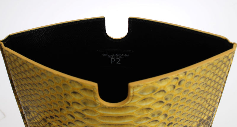 Dolce & Gabbana Sleek Python Snakeskin Tablet Case in Women's Yellow