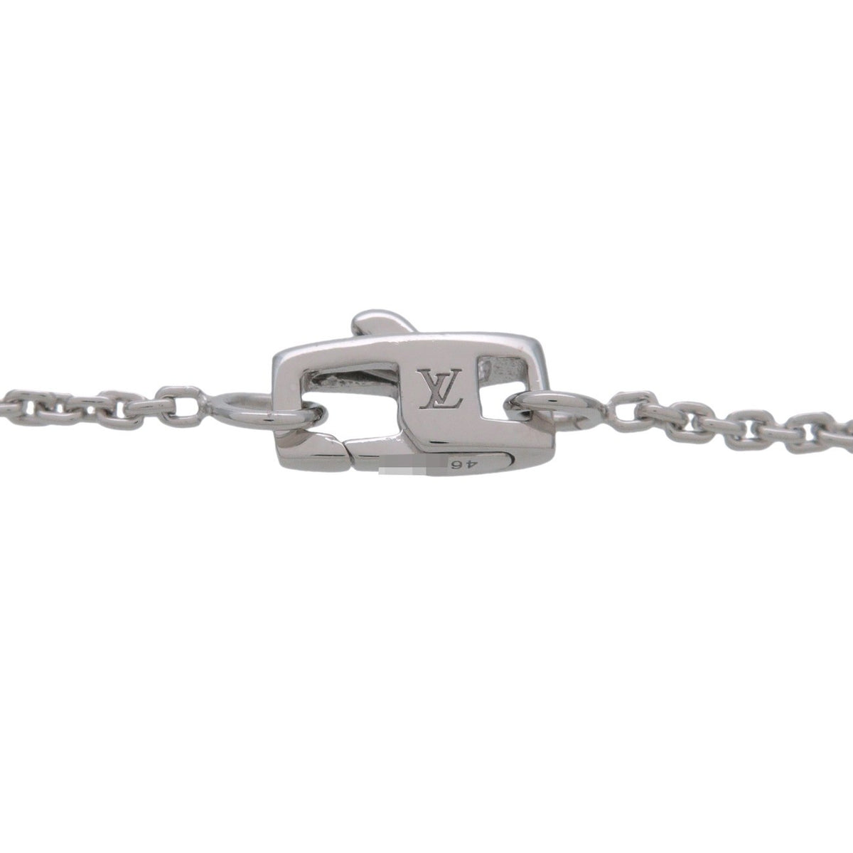 Louis Vuitton Idylle Blossom Lv Pendant 18K White Gold With Diamond Silver White_Gold Necklace Jewelry (Pre-Owned)