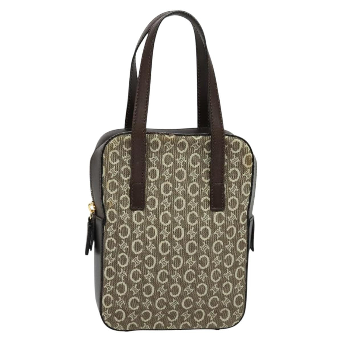 Celine C Macadam Canvas Gray Canvas Handbag (Pre-Owned)