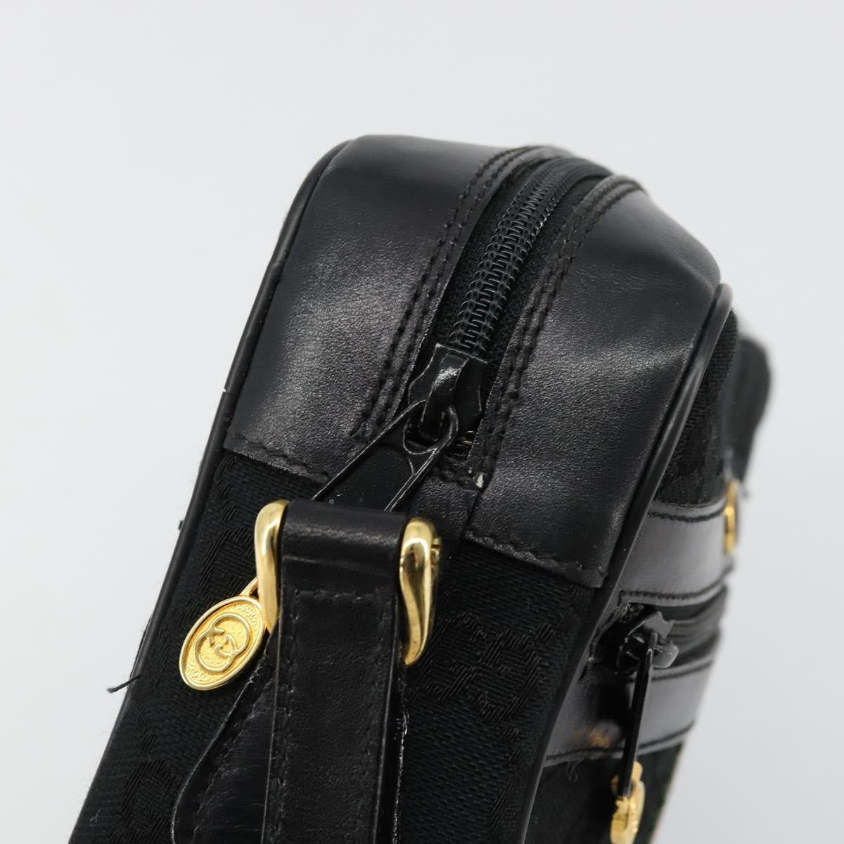 Gucci Ophidia Gg Canvas Black Canvas Shoulder Bag Bag (Pre-Owned)