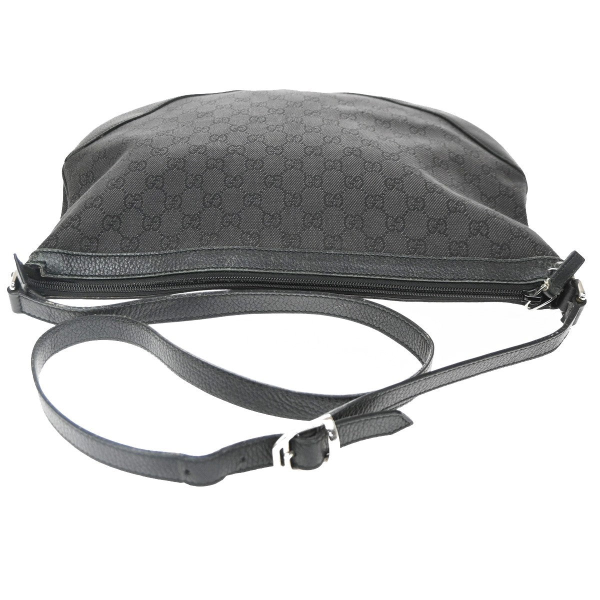 Gucci Shoulder Canvas Black Canvas Shoulder Bag Bag (Pre-Owned)