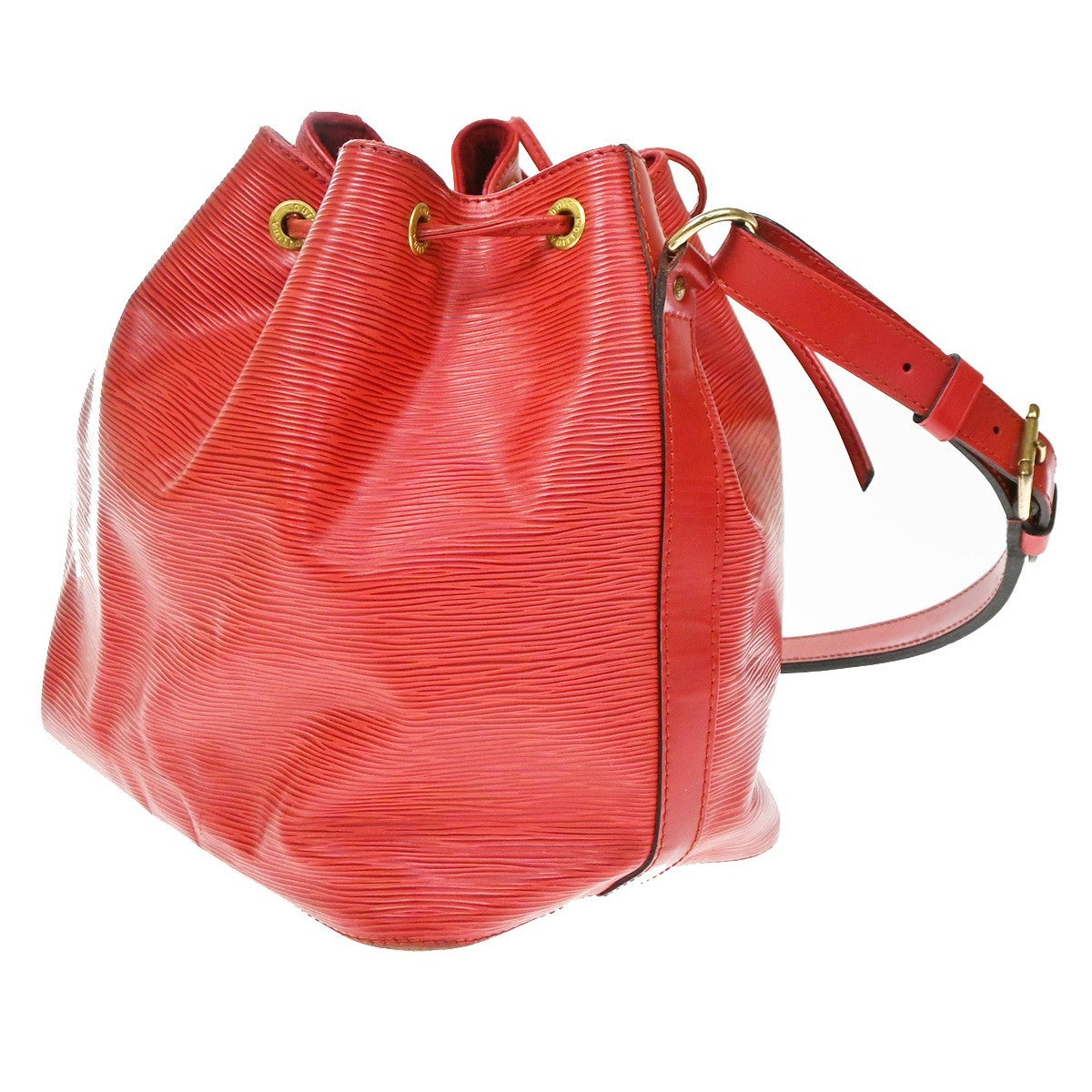 Louis Vuitton Petit Noe Epi Leather Red Leather Handbag (Pre-Owned)