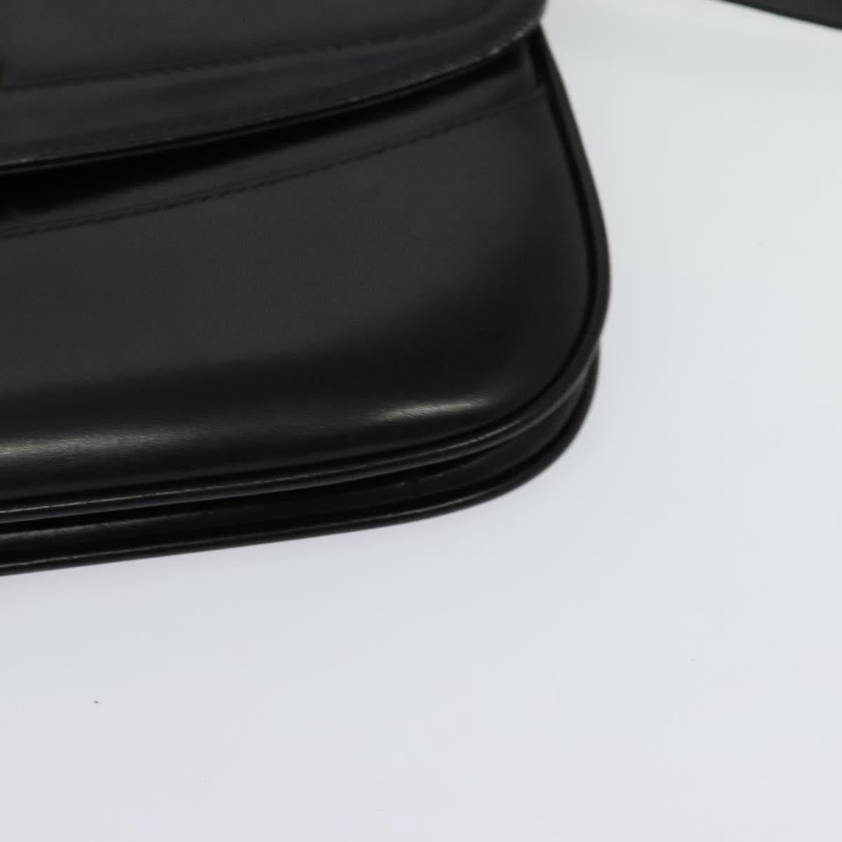 Bally Vintage Leather Black Leather Shoulder Bag Bag (Pre-Owned)