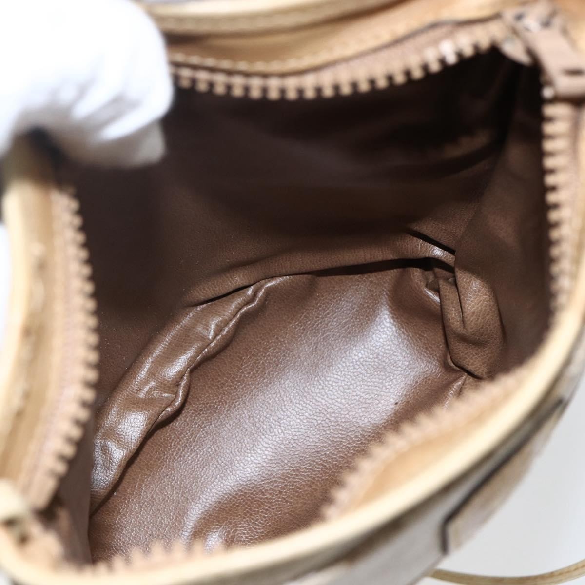 Celine Vintage Macadam Canvas Beige Canvas Shoulder Bag Bag (Pre-Owned)